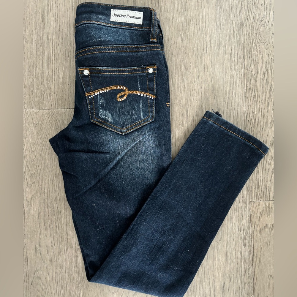 Justice Premium Dark Blue Skinny Jeans